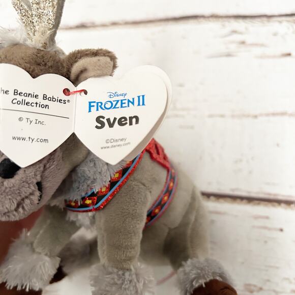 TY BEANIE BABIES Frozen Sven the Reindeer Plush - Picture 4 of 7